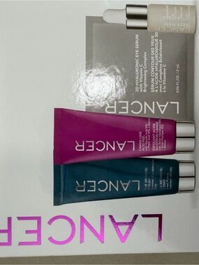 Lancôme Dual Treatment Tubes in Pink & Teal Travel Sizes